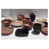 15 pieces of Signed Pottery dishes