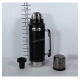 Aladdin Stanley black thermos, shows some wear on