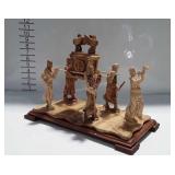Ark of the Covenant olive  wood carved Priests,