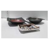 3 Pottery ashtray