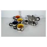 Craftsman Sheffield Pewter Tea Pot w/ Sugar Bowl