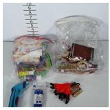 Craft Lot, includes Stamps, Tissue Flower