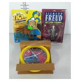 The Tick Class Clock, & Man Eating Cow Figure, &