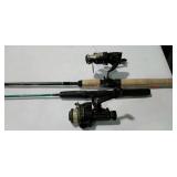 Two lightweight rods with reels.