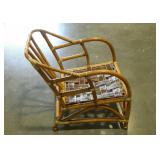 Rattan chair, no cushions.