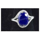 Size 5 Sterling silver lapis lazuli ring