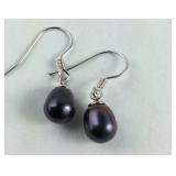 Freshwater pearl peacock necklace sterling silver