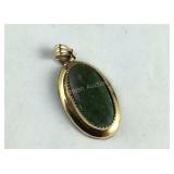 12Kt Gold Filled Jade Pendant