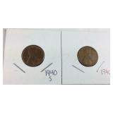 1940 & 40-S Wheat Pennies