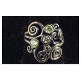 Sterling Silver Genuine Pandora Multi-Stone Ring