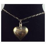Sterling Silver Heart Shaped Ash Holder Pendant