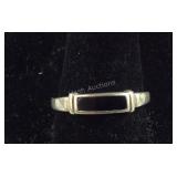 Sterling Silver Black Onyx Ring, 2.2 grams, size