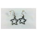 Sterling Silver Star Earrings, 3 grams