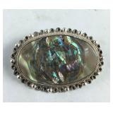 Sterling Silver Abalone Pin/Brooch Made in