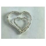 Sterling Silver Genuine Diamond Heart Pendant .25