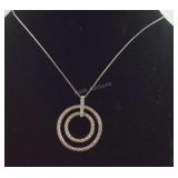 Sterling Silver Genuine Diamond Floating Ring