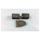 Silver & Gold Pieces to a belt Marked Ricardo 925