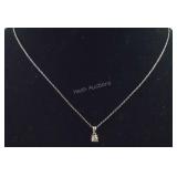 Sterling Silver Petite .08 CT Genuine Diamond