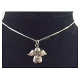 Sterling Silver Silver Angel Necklace