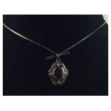 Sterling Silver Vintage Garnet & Marcasite