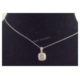 Sterling Silver Genuine Diamond Necklace