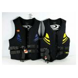 Two JOBE life vests. One adult large, one adult