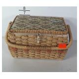 Wicker Basket Sewing Supply Case