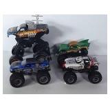 4 Hot Wheels Monster Trucks