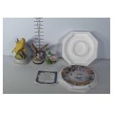 Bird Decor, includes Music Box, Ceramic Figures,