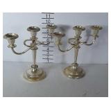 2 Metal Candlestick Holders