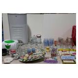 Glassware, baby items, small wall plaques, etc.