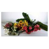 Assorted faux flowers.