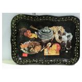 Tin Coca-Cola tray. Some scratches and light