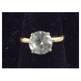 Size 6 14k gold CZ ring 2g