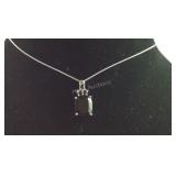 Black tourmaline Thai black necklace 20in