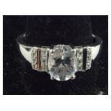 Size 11 Platinum over Sterling silver ring