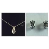 Platinum over Sterling silver necklace 20in and