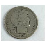 1908-O Barber Half Dollar