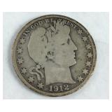 1912-D Barber Half Dollar