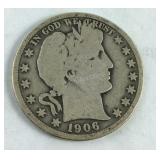 1906 Barber Half Dollar