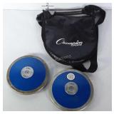 2 1Kg. Champion Sports Discus w/ Carry Bag