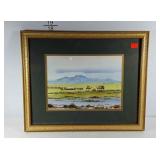 Watercolor painting, signed, framed and matted,