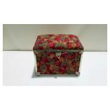 Small padded trunk style box for needlework