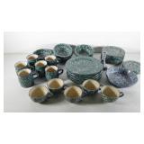 Workshops of Gerald E Henn spongeware, 34 pieces