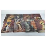 Vintage big eyed cat and dog prints by Gia,