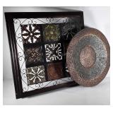 Wall art, metal wall plaque 30x30 and copper tone