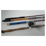 Fishing poles, one is deep sea style at 10 feet,