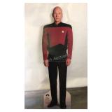Cardboard cutout figure of Capt. Picard from Star