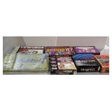 Board games, all previously opened. Includes tote
