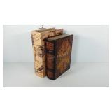 Two decor book storage boxes